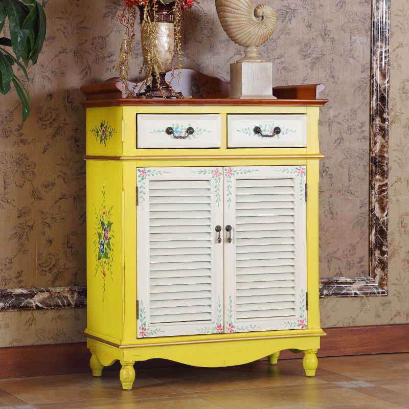 Server da pranzo in legno contemporaneo con cassetti sideboard di finitura antica per sala da pranzo