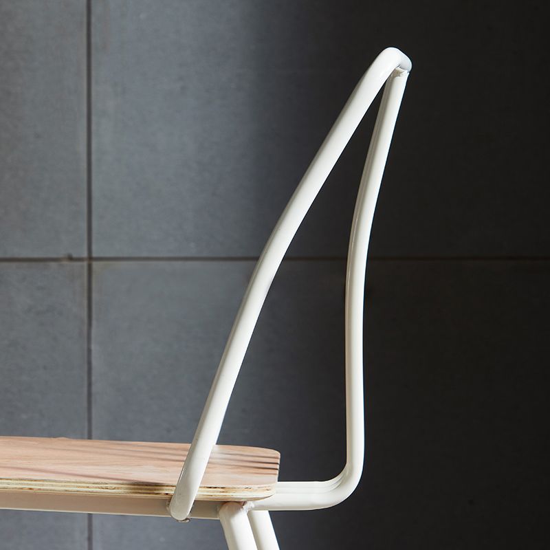 Contemporary Metal Dining Chair Slat Back Side Armless Chair for Kitchen Clearhalo ' kitchen&dining_furn' 'Dining Chairs' 'Dining Tables & Seating' 'dining_chair' 'furn' 'furn_dining_chair' 'Furniture' 'furniture_dining_chair' 'Kitchen & Dining Furniture' 'kitchen' 1200x1200_eb95ad71-5cac-453f-b0d3-0f9c9041f6ef