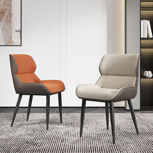 Modern Style Parsons Dining Chair Faux Leather Armless Dining Chair Clearhalo 'Dining Chairs' 'Dining Tables & Seating' 'dining_chair' 'furn' 'furn_dining_chair' 'Furniture' 'Kitchen & Dining Furniture' 1200x1200_eb95afaa-9876-4184-99f1-b8fe8c44590a