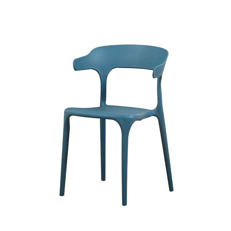 Modern Plastic Indoor-Outdoor Chair Home Stackable Open Back Dining Side Chair with Arm Clearhalo ' kitchen&dining_furn' 'Dining Chairs' 'Dining Tables & Seating' 'dining_chair' 'furn' 'furn_dining_chair' 'Furniture' 'furniture_dining_chair' 'Kitchen & Dining Furniture' 'kitchen' 1200x1200_eb96784b-0845-43d4-970c-d3719fd429f6