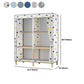 Contemporary Style Wardrobe Armoire Meringue Wood Frame Wardrobe Cabinet for Home