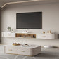 Contemporary Floating Media Console White Faux Wood Stand Console with Drawers Clearhalo 'furn' 'furn_tv_stands_entertainment_centers' 'Furniture' 'Living Room Furniture' 'TV Stands & Entertainment Centers' 'TV Stands & Media Storage Furniture' 'tv_stands_entertainment_centers' 1200x1200_eb97805b-733a-4c16-a4a1-4ad8b6cbcb23