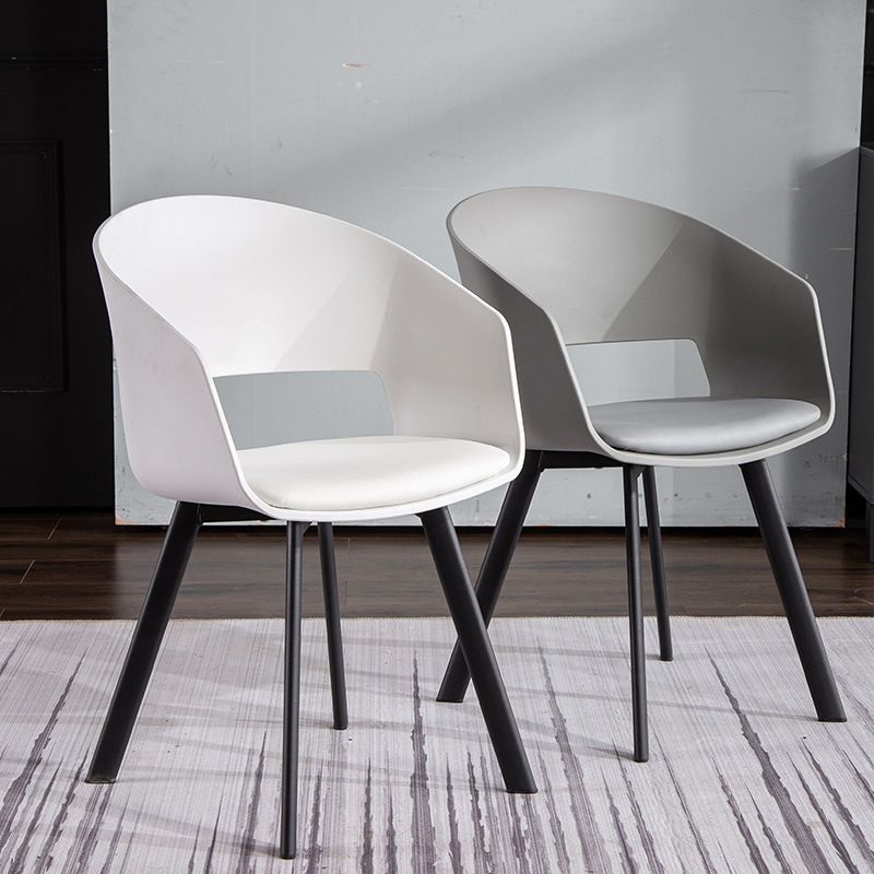 Metal Industrial Kitchen Dining Room Chair Open Back Armchair Clearhalo ' kitchen&dining_furn' 'Dining Chairs' 'Dining Tables & Seating' 'dining_chair' 'furn' 'furn_dining_chair' 'Furniture' 'furniture_dining_chair' 'Kitchen & Dining Furniture' 'kitchen' 1200x1200_eb99c710-b26c-45a2-83e3-cb779acf6a94