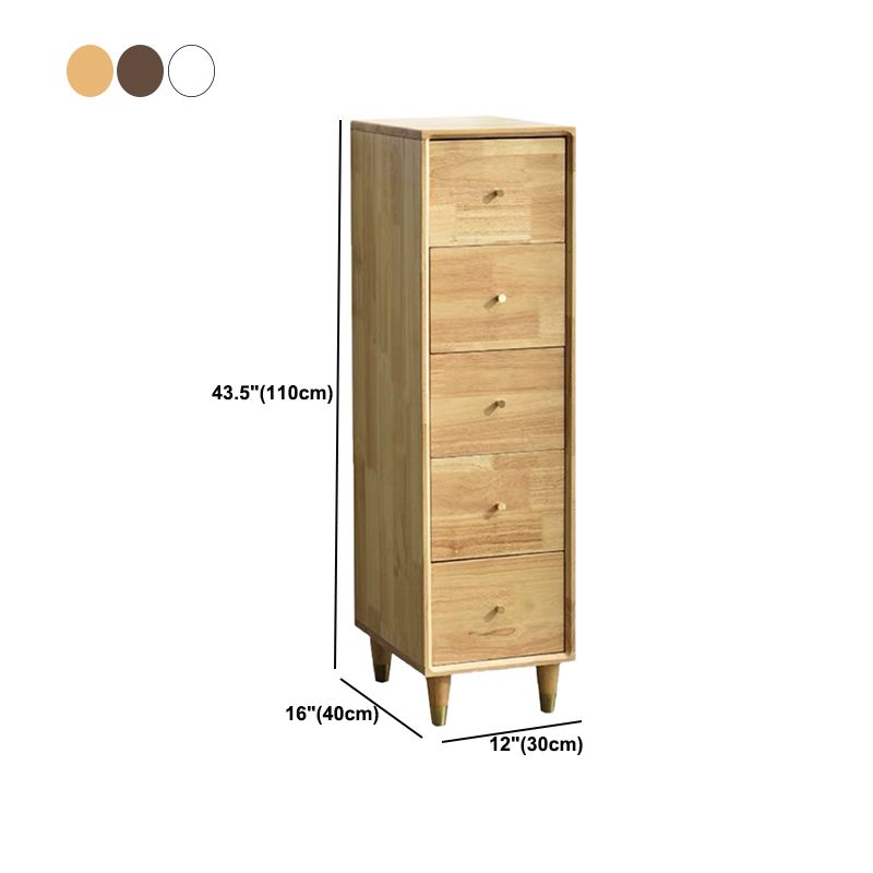 Moderne hölzerne Akzent Brust 15.74 "breite Gummi -Brust mit 5 Schubladen