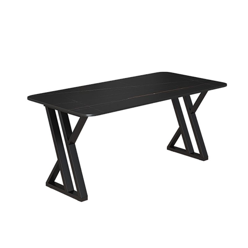 Scrivania di scrittura rettangolare contemporanea banco di computer antichi con zampe metalliche