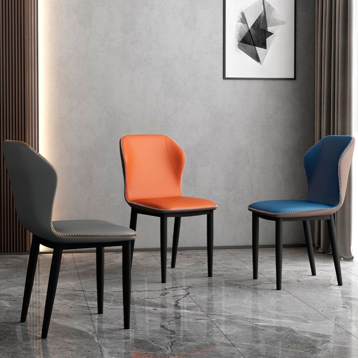 Upholstered Scandinavian Home Side Chair Wingback Matte Finish Dining Chair Clearhalo ' kitchen&dining_furn' 'Dining Chairs' 'Dining Tables & Seating' 'dining_chair' 'furn' 'furn_dining_chair' 'Furniture' 'furniture_dining_chair' 'Kitchen & Dining Furniture' 'kitchen' 1200x1200_eb9c0d34-8611-4cac-8b31-6500f957aac6