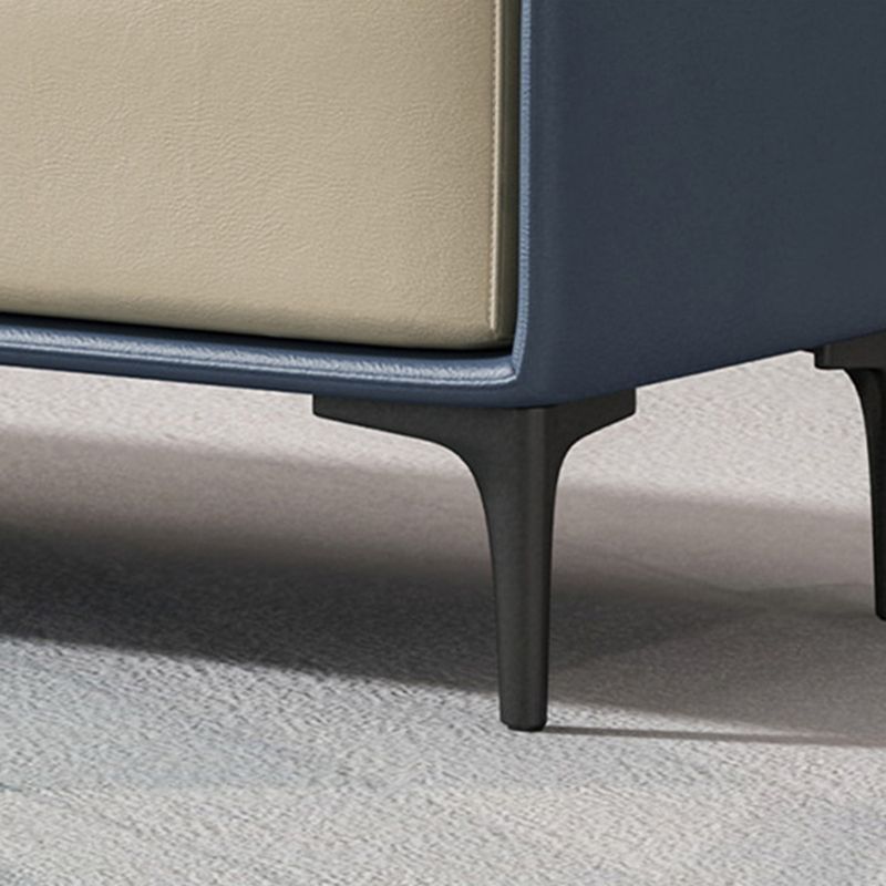 Panca imbottita contemporanea panca accento per la camera da letto con gambe nere