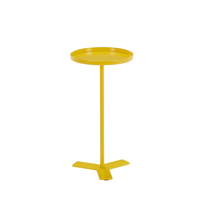Iron Pedestal End Table Solid Color Round Metal Tray Top Side End Table Clearhalo 'Coffee & Accent Tables' 'End & Side Tables' 'end_side_table' 'end_side_tables' 'furn' 'furn_end_side_tables' 'Furniture' 'furniture_end_side_table' 'Living Room Furniture' 1200x1200_eb9ce230-b7c2-4127-89b7-5f63ec5948a6
