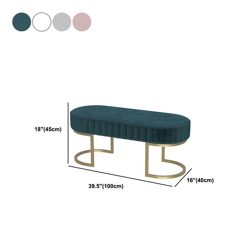 Modern Faux Leather Bench Oval Foam Bench with Legs for Home Office Clearhalo 'Benches' 'Chairs & Seating' 'furn' 'furn_benches' 'Furniture' 'Living Room Furniture' 1200x1200_eb9d552f-9d32-41be-aa8b-72980923c189