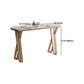 Sintered Stone Top Rectangle Bar Table Luxurious Pub Table with Double Pedestal Clearhalo 'Bar Furniture' 'Bar Tables' 'bar_tables' 'furn' 'furn_bar_tables' 'Furniture' 'Kitchen & Dining Furniture' 1200x1200_eb9db894-5105-4dfa-8887-f53bbc3701c4