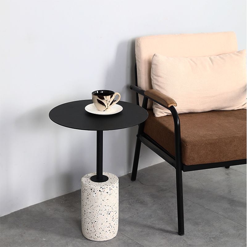 Mid-century Modern Cocktail Table Metal Iron Round Coffee Table with Top Clearhalo 'Coffee & Accent Tables' 'End & Side Tables' 'end_side_table' 'end_side_tables' 'furn' 'furn_end_side_tables' 'Furniture' 'furniture_end_side_table' 'Living Room Furniture' 1200x1200_eb9f0c56-6acc-485e-b266-d53572a5b2d8