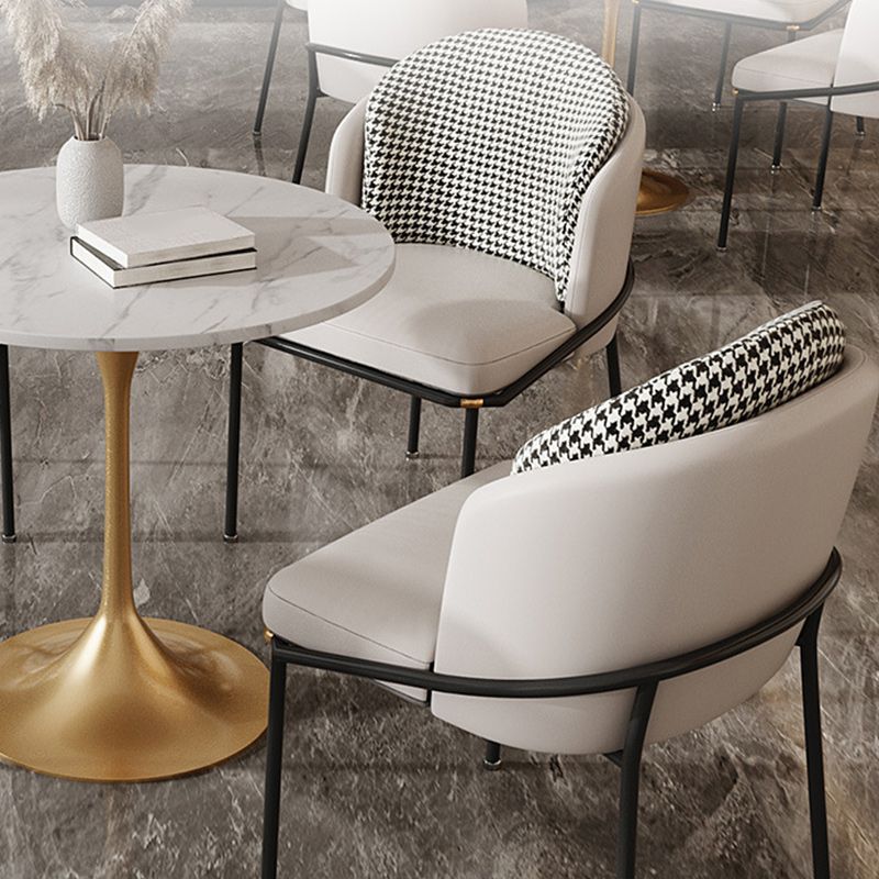 Glam Style 1/5 Pieces Dining Set White-gold Table Kitchen Set for Dining Room Clearhalo 'Dining Room Sets' 'Dining Tables & Seating' 'dining_room_set' 'furn' 'furn_dining_room_set' 'Furniture' 'furniture_dining_room_set' 'Kitchen & Dining Furniture' 'kitchen&dining_furn' 'kitchen' 1200x1200_eba1d958-9b23-42a9-ab26-e141f1e58c55