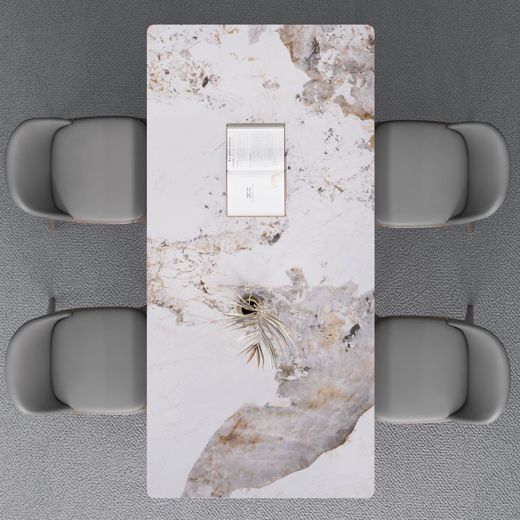 Medieval Modern Sintered Stone Dining Table Rectangle Table with Wooden 4 Legs Clearhalo 'Dining Tables & Seating' 'Dining Tables' 'dining_table' 'furn' 'furn_dining_table' 'Furniture' 'furniture_dining_table' 'Kitchen & Dining Furniture' 'kitchen' 'kitchen_dining_table' 1200x1200_eba2ee7d-eeaa-43ab-a71c-fa3334aa0994