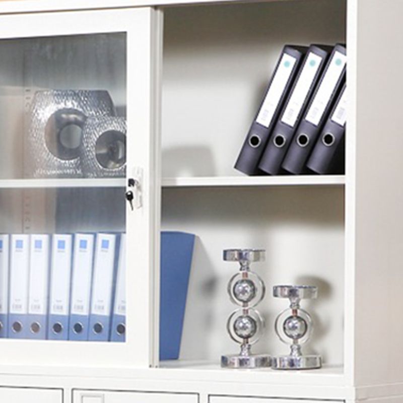 Glass File Cabinet Contemporary Storage Shelves Locking File Cabinet Clearhalo 'Filing Cabinets' 'filling_cabinets' 'furn' 'furn_filling_cabinets' 'Furniture' 'Office Furniture' 1200x1200_eba2f369-90c0-4334-8f92-70e73ac290a4