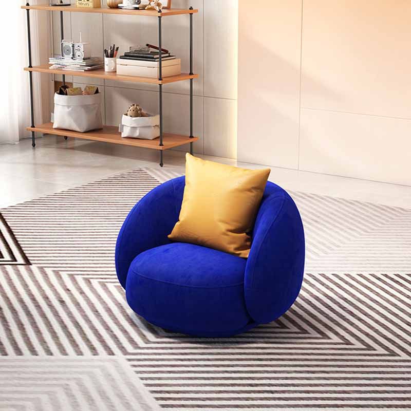 Curved Loveseat Solid Color Sloped Arms Stain Resistant for Living Room