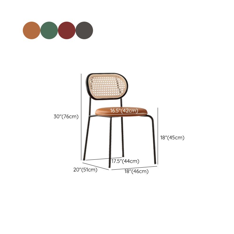 Industriële gestoffeerde zijstoel Open achterste armloze stoel voor eetkamer