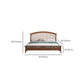 Traditional Open-Frame Bed Solid Wood Solid Color Slat Bed with Headboard
