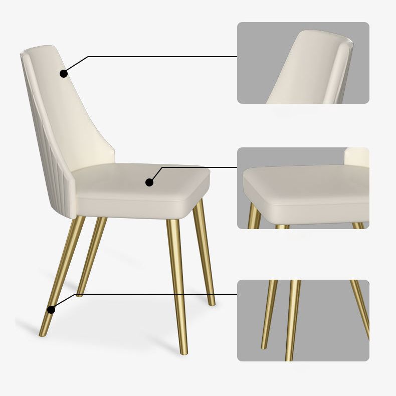 Ensemble de table de rectangle de style glam 1/2/3/5 Pièces Ensemble de restauration avec des jambes en métal