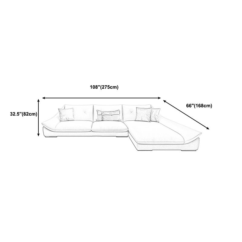 Tufted Faux Leather Pillow Top Arm Sofa with Stain Resistant and Waterproof Clearhalo 'furn' 'furn_sectionals' 'Furniture' 'furniture_sectionals' 'kitchen' 'kitchen_sectionals' 'Living Room Furniture' 'Sectionals' 1200x1200_eba5ea3f-ba40-4ca2-84d8-583f1683eb8e