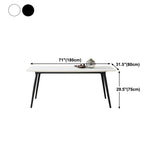 Metal Industrial Rectangle Dining Table Sintered Stone Top Table with Legs Clearhalo 'Dining Tables & Seating' 'Dining Tables' 'dining_table' 'furn' 'furn_dining_table' 'Furniture' 'Kitchen & Dining Furniture' 1200x1200_eba70422-5c89-4193-8531-3cbf94755a25