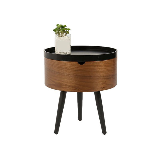 3 Legs End Table Set Contemporary Style Tray Top Side Table with Storage
