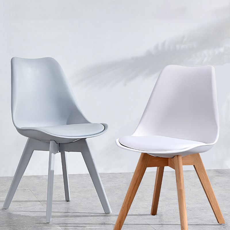 Upholstered Armless Dining Chairs Solid Back Side Chairs with Wood Legs Clearhalo ' kitchen&dining_furn' 'Dining Chairs' 'Dining Tables & Seating' 'dining_chair' 'Furniture' 'furniture_dining_chair' 'Kitchen & Dining Furniture' 'kitchen' 1200x1200_eba764ae-c77b-4c18-b38c-46e50eb706a9