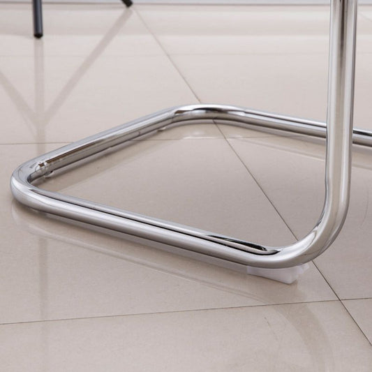 Modern Style Task Chair No Wheels Mesh Office Chair with Fixed Arms