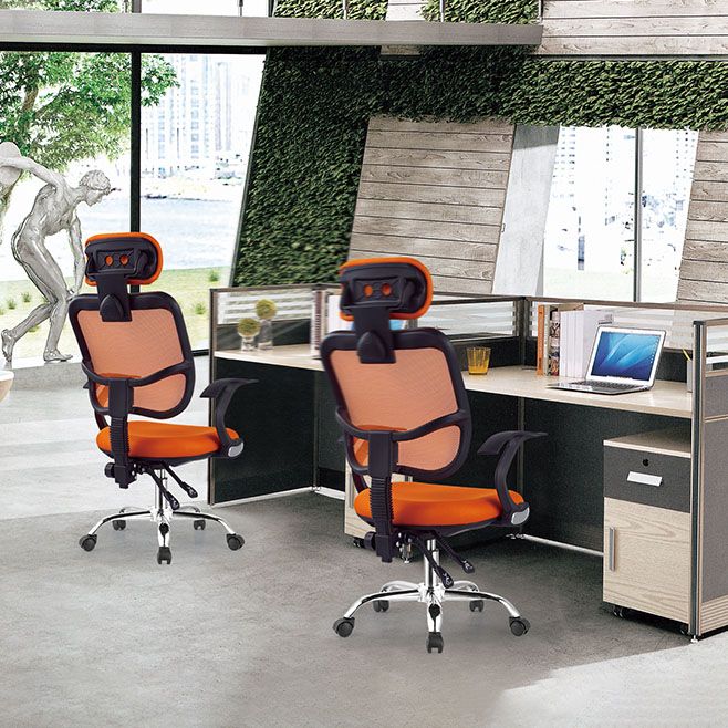 Silla de tareas de malla de estilo moderno silla de oficina ergonómica alta