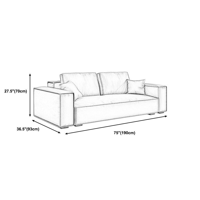 Genuine Leather Square Arm Living Room Standard Dark Brown Seating Clearhalo 'furn' 'furn_sofas' 'Furniture' 'furniture_sofas' 'kitchen' 'kitchen_sofas' 'Living Room Furniture' 'Sofa' 'sofas' 1200x1200_ebaa3982-2784-4821-8865-d89f404f527f