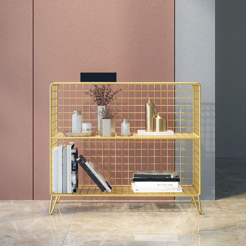 Closed Back Standard Bookshelf Metal Shelves Included Bookcase