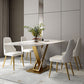 Luxurious Sintered Stone Top Dining Set Rectangular 1/4/5/7 Pieces Dining Room Table Set Clearhalo 'Dining Room Sets' 'Dining Tables & Seating' 'dining_room_set' 'furn' 'furn_dining_room_set' 'Furniture' 'Kitchen & Dining Furniture' 1200x1200_ebabfa86-552d-4e80-a150-b00f77f8c177