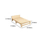Farmale letto naturale in legno in legno Nordico 21,65 "H letto pieghevole con testiera
