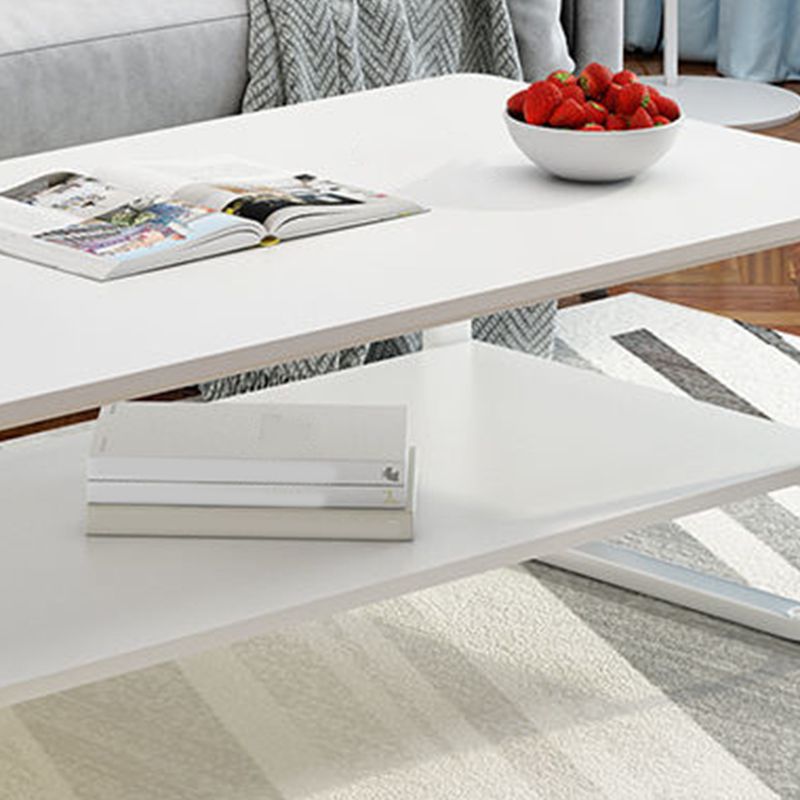 Modern Style Rectangular Wooden Table Metal Sled Base Coffee Table Clearhalo 'Coffee & Accent Tables' 'Coffee Tables' 'coffee_tables' 'furn' 'furn_coffee_tables' 'Furniture' 'Living Room Furniture' 1200x1200_ebad3568-26e2-4752-97e5-b207e0538478