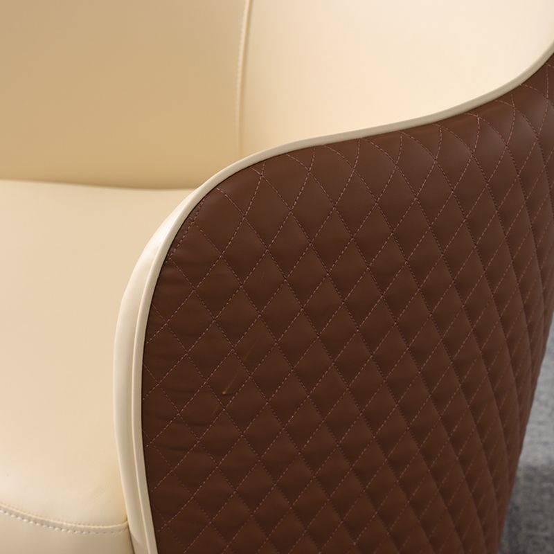 Round Base Style Side Chair Leather Lounge Chair for Living Room Clearhalo 'Accent Chairs' 'accent_chairs' 'Chairs & Seating' 'furn' 'furn_accent_chairs' 'Furniture' 'Living Room Furniture' 1200x1200_ebb3686d-d7a2-4c51-9cc6-5dd4e5ee2208