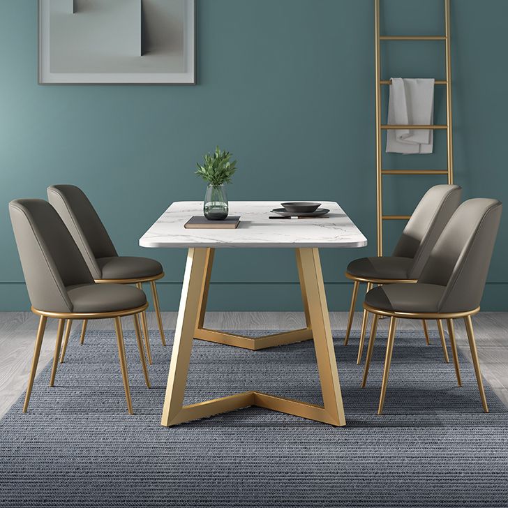 Nordic 1/4/5 Pieces Dining Set Sintered Stone Dining Table with Leather Chairs Clearhalo 'Dining Room Sets' 'Dining Tables & Seating' 'dining_room_set' 'furn' 'furn_dining_room_set' 'Furniture' 'furniture_dining_room_set' 'Kitchen & Dining Furniture' 'kitchen&dining_furn' 'kitchen' 1200x1200_ebb37eba-1261-4f22-83c6-e27f9f1baf3d