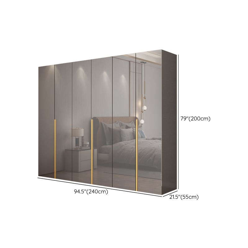 Engineered Wood Wardrobe Closet with Shelves Modern Wardrobe Cabinet for Home Clearhalo 'Armoires & Wardrobes' 'armoires_wardrobes' 'Bedroom Furniture' 'furn' 'furn_armoires_wardrobes' 'Furniture' 1200x1200_ebb42252-7476-416e-8519-cf269af1b2c0