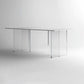 Modern White Dining Table Rectangle Sintered Stone Dining Table with Acrylic Base for Kitchen Clearhalo ' dining_table' 'Dining Tables & Seating' 'Dining Tables' 'furn' 'furn_dining_table' 'Furniture' 'furniture_dining_table' 'Kitchen & Dining Furniture' 'kitchen&dining_furn' 'kitchen' 'kitchen_dining_table' 1200x1200_ebb5187d-8607-4e18-8572-32f100fc589c