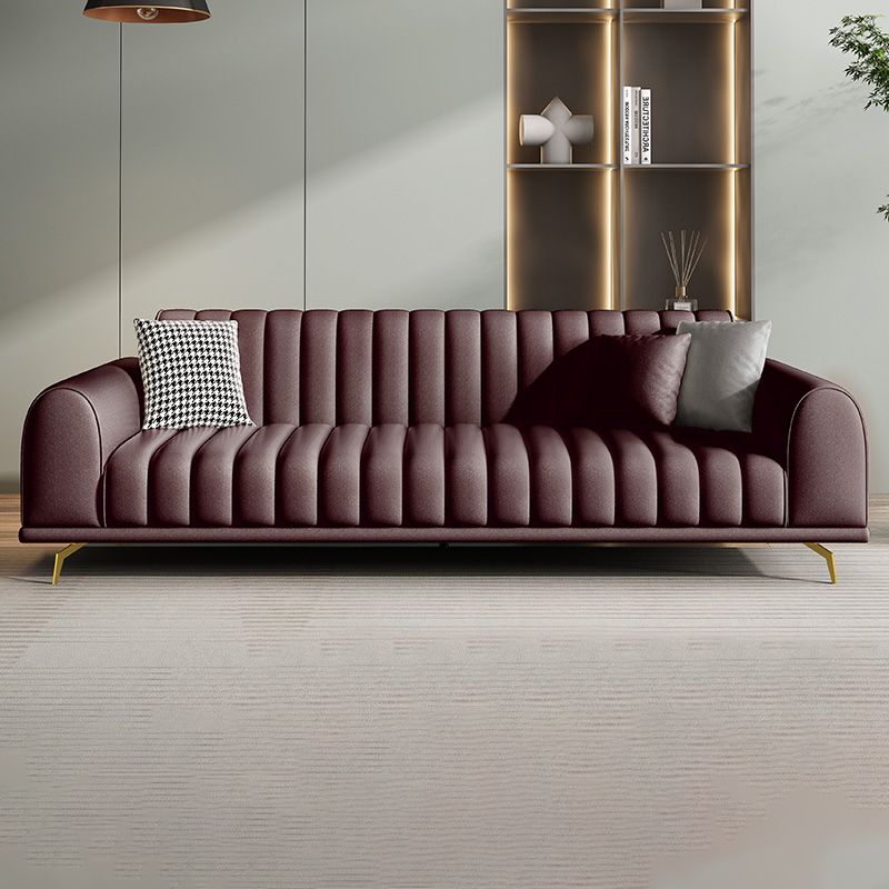 32.67"H Square Arm Water Resistant Solid Color Faux Leather Sofa with Sewn Pillow Back Clearhalo 'furn' 'furn_sofas' 'Furniture' 'furniture_sofas' 'kitchen' 'kitchen_sofas' 'Living Room Furniture' 'Sofa' 'sofas' 1200x1200_ebb53a14-b5b4-424f-8593-b7b24a9dca7c