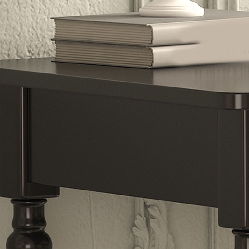 Bureau d'écriture en bois massif Glam Style Rectangular avec 2 tiroirs