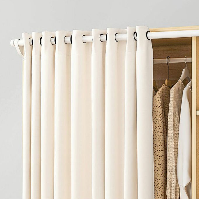 Bedroom Storage Cabinet with Clothes Rail Modern Cabinet with Wooden Legs Clearhalo 'Armoires & Wardrobes' 'armoires_wardrobes' 'Bedroom Furniture' 'furn' 'furn_armoires_wardrobes' 'Furniture' 1200x1200_ebb7dd48-4ba7-4464-946a-9edfcaa5f6cc