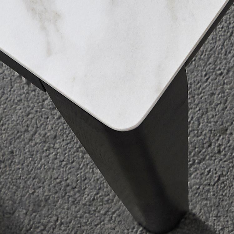 Industrial Standard Sintered Stone Dining Table White Square Shape Dining Table for Kitchen Clearhalo ' dining_table' 'Dining Tables & Seating' 'Dining Tables' 'furn' 'furn_dining_table' 'Furniture' 'furniture_dining_table' 'Kitchen & Dining Furniture' 'kitchen&dining_furn' 'kitchen' 'kitchen_dining_table' 1200x1200_ebb967e8-7f43-416d-9a11-d4d3db77fc9b