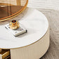 Glam Coffee Table Set Round 2-Piece Coffee Cocktail Table with Drawers Clearhalo 'Coffee & Accent Tables' 'Coffee Tables' 'coffee_tables' 'furn' 'furn_coffee_tables' 'Furniture' 'Living Room Furniture' 1200x1200_ebb99468-b10e-4e88-8922-2114b04b4d55