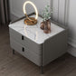 Modern Bed Nightstand Stone Accent Table Nightstand Cabinet with 2-drawer Clearhalo 'Bedroom Furniture' 'furn' 'furn_night_stand' 'Furniture' 'night_stand' 'Nightstands' 1200x1200_ebba5f63-2a73-45eb-885f-eab3cf55b90f