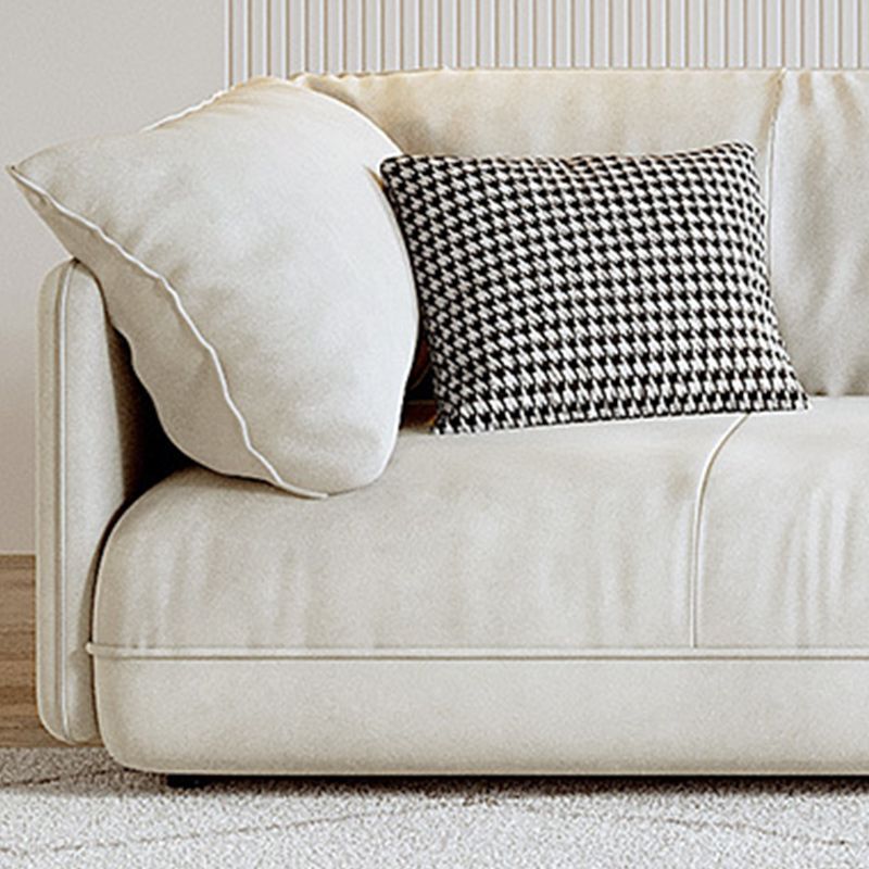 Moderne beige kussen achterbank met kussen bovenarm voor woonkamer