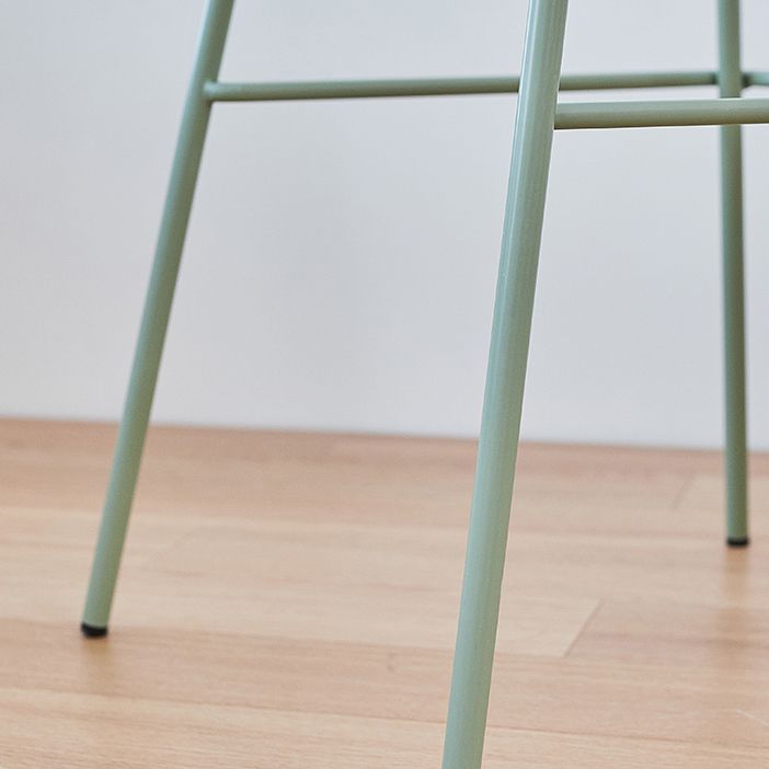 Contemporary Matte Finish Iron Bar Stool Footrest Restaurant Stool Clearhalo 'Bar Furniture' 'Bar Stools' 'bar_stools' 'furn' 'furn_bar_stools' 'Furniture' 'furniture_bar_stools' 'Kitchen & Dining Furniture' 1200x1200_ebbdcb50-a79b-40b8-bcfb-b8f1c30a9bdf