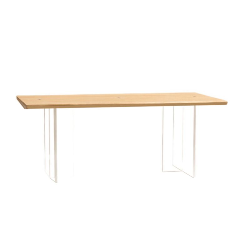 Rectangle Double Base Dining Table Modern Pine Wood Table for Kitchen Dining Room Clearhalo 'Dining Tables & Seating' 'Dining Tables' 'dining_table' 'furn' 'furn_dining_table' 'Furniture' 'Kitchen & Dining Furniture' 1200x1200_ebc082da-e877-423b-bc1d-bb86635c0b18
