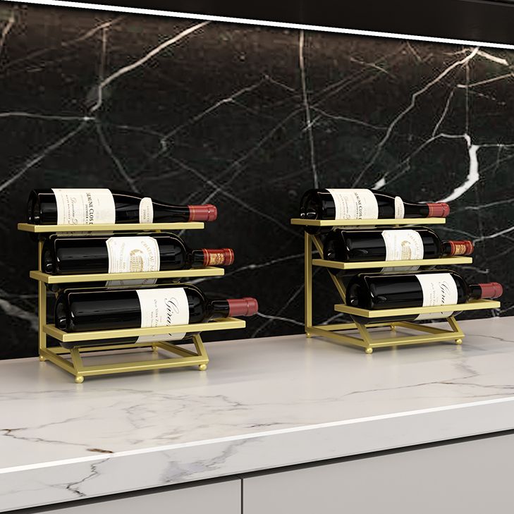 Metalen wijnfleshouder hedendaags tafelblad fles wijnrek