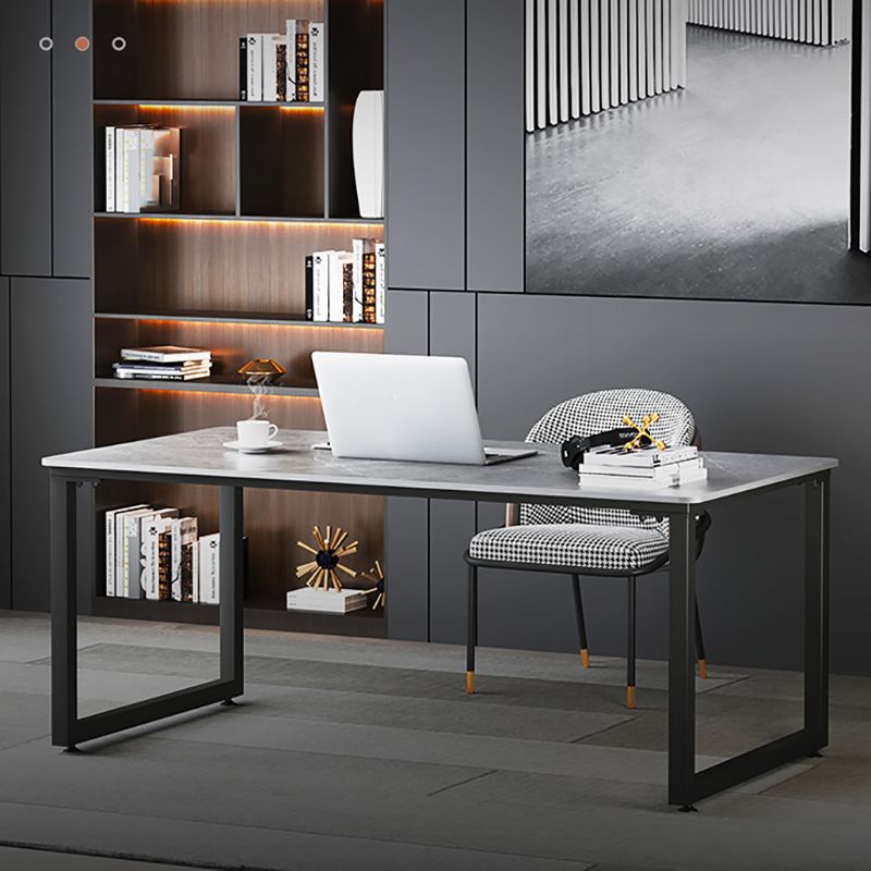 Stone Industrial Writing Desk Sled Rectangular Office Desk for Home Clearhalo 'furn' 'furn_office_desk' 'Furniture' 'Office Desks' 'Office Furniture' 'office_desk' 1200x1200_ebc1b0ee-47fe-4b76-bd67-9787b5621f73