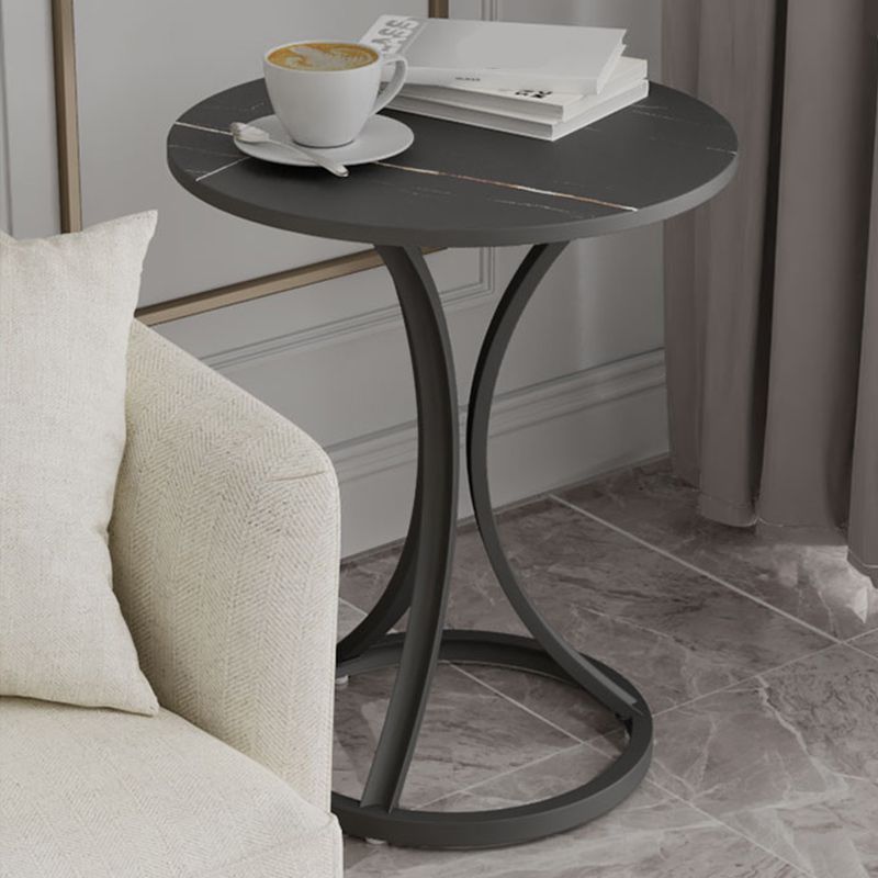 Glam Metal Side End Table Pedestal Round Sofa Side Accent Table Clearhalo 'Coffee & Accent Tables' 'End & Side Tables' 'end_side_tables' 'furn' 'furn_end_side_tables' 'Furniture' 'Living Room Furniture' 1200x1200_ebc1d594-04fe-4379-b928-e23a6ce10615
