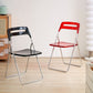 Moderne klappbare Back Metal Armless Ess Chairs (Set 4/8)